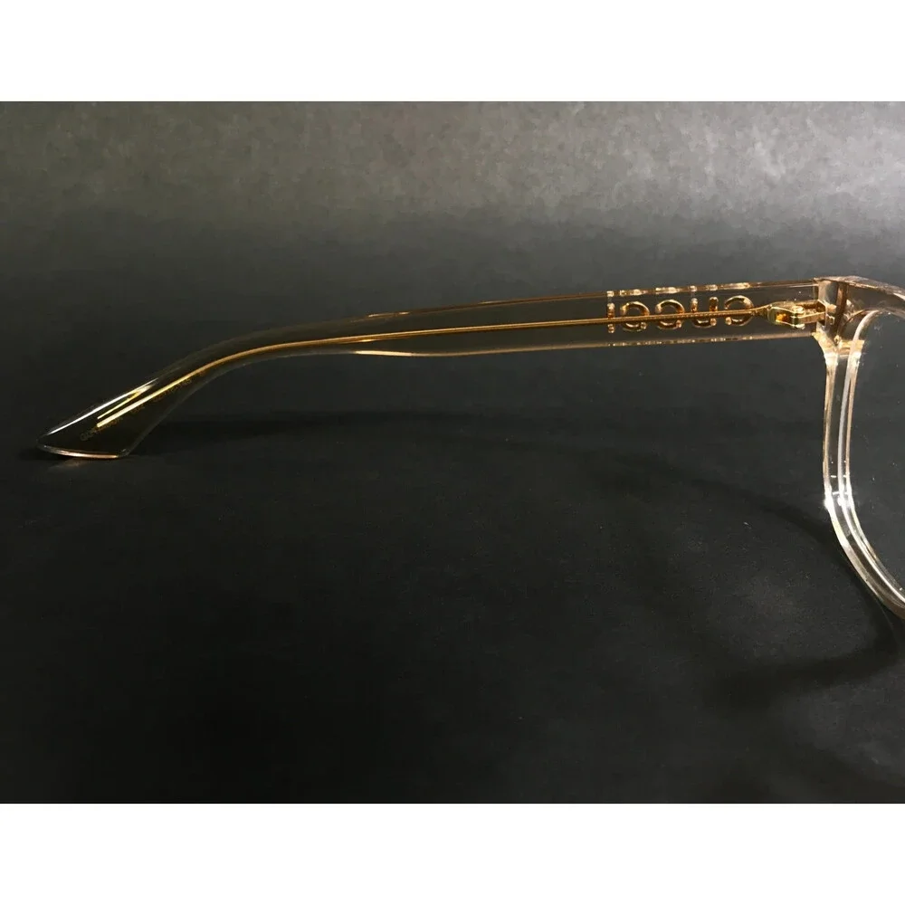 Gucci Eyeglasses Frames GG1746OA 002 Transparent Pink Square Full Rim 52-18-145